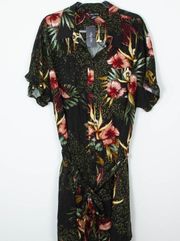 City Chic Phucket Tropical Button Front Floral Shirt Dress Womens Size 18 NWT
