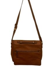 ALDO Messenger Laptop Bag Faux Leather PVC Brown Large Adjustable Strap EUC