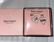 NWT Juicy Couture Rhinestone heart shaped earrings