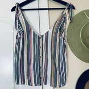 Saltwater LUXE Beach Vacation Striped Tank Top | Size: XS