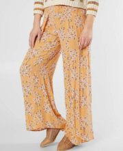 Wandering Soul Wide Leg Pant Golden Hour Floral Yellow Size S