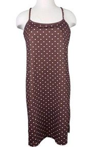 Athleta Athletic Dress Brown with Pink Polkadots Women’s size Medium