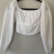 Japna White Crop Top