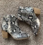 Snakeskin Booties