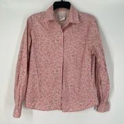 5/$25 PANHANDLE Slim pearl button western shirt pink size medium