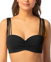 New. COCO REEF adjustable multi-way black Strappy bikini top. 36/38-C