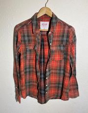 . Plaid Women’s Long Sleeve Shirt ( L )