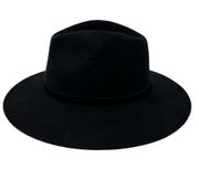 Lack Of Color Size XXL 63cm The Grove Hat Black Fedora Wool Leather Band NEW