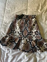 Nasty Gal Snake Print Mini Skirt