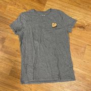 Free State Womens Short Sleeve Hamburger Love T-Shirt Size XL Gray