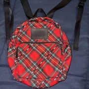 Victoria’s Secret PINK red plaid flannel small mini backpack bag