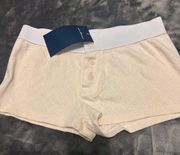 Cream Heart Shorts