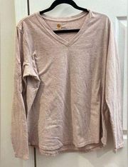 Carhartt  Women's Long Sleeve relaxed fit V-Neck T-Shirt size XL