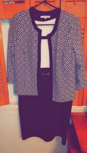 Professional Dress and Cardigan Set