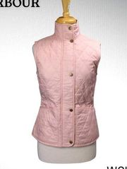 Barbour Summer Liddesdale Quilted Gilet in Carnation Pink Size 4