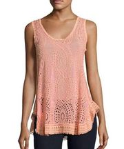 Johnny Was Hoxie Pink Eyelet Tank Sz. XS