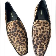 Frame Le Verona Genuine Calf Hair Loafer in Leopard New