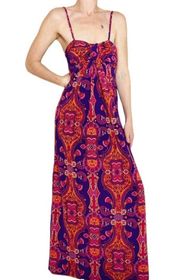 Pink & Purple Hippie Kaleidoscope Maxi Tank Dress