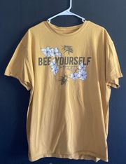 Yellow Short Sleeve Graphic Tshirt