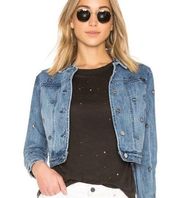 Obey denim star cropped jacket