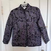 Dress Barn Blazer, XL, purple paisley