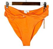 NEW Onia Orange Cross Strap Isla Bikini Bottoms L $95