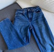 High Waisted Straight Jeans Size 0