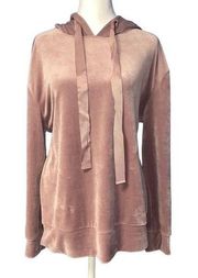 Evereve Peyton Jensen dusty pink velour hoodie small