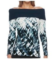 XL Off the Shoulder Tie Dye blue Sweater SP 2190