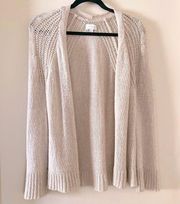 Blush Pink Knit Longline Bell Sleeve Cardigan