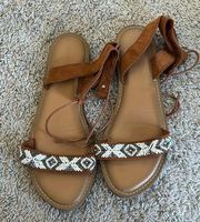 Ankle tie strap sandals 9