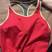 Nike  sports bra/tank top woman’s size large, pink green and grey