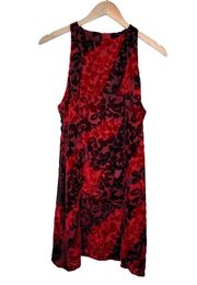 Crushed Red Velvet Dress M