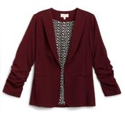 SKIES ARE BLUE RAJA COLLARLESS BLAZER
BURGUNDY SIZE SMALL