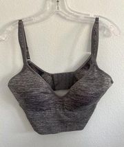 Nautica Gray Adjustable Strap Women’s Sports Bra Size 36C