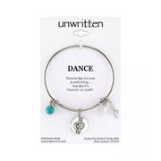 Unwritten Dance & Manufactured Turquoise Bangle Bracelet in Silver MSRP $55 NWT