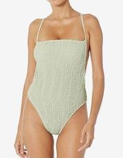 Charlie Holiday Shirree Textured Mint Gina One Piece Strappy Back