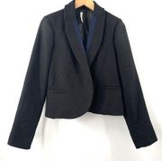 WILLOW & CLAY Blazer Large Wool Blend Navy Black Business Casual Work Office