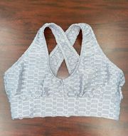 Women’s Textured Cross Back  Sports Bra Size Small