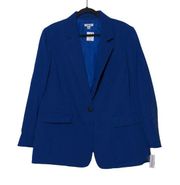 Bar III Notched One Button Blazer Separate Suit Jacket Storm (Blue) 22W New