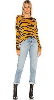 Show Me Your Mumu Bonfire Sweater In Great Tiger Black Yellow Size Extra Small