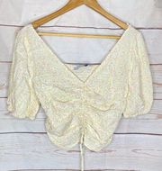 Sophie Rue • Crop Top • Yellow • Floral • Medium • NWT