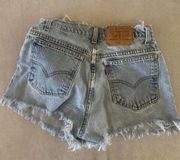 Levi’s  Vintage Distressed Orange Tab Shorts