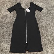 Black Zip Up Dress