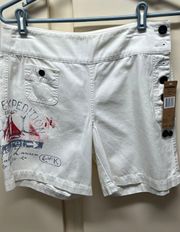 White Denim Shorts