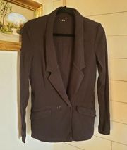 Three Dots Cotton Black Blazer Jacket Medium