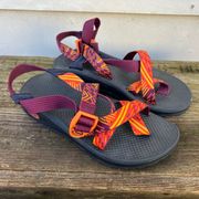 Chaco Z/Cloud 2 Sunset Orange Yellow Strap Sandal Size 8