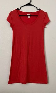 Coral Mini T-Shirt Dress