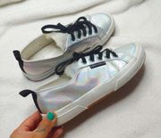 Superga  x Jocelyn Iridescent Silver Fluffy Sneaker