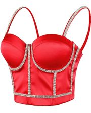 Red Rhinestone Bustier *with extender